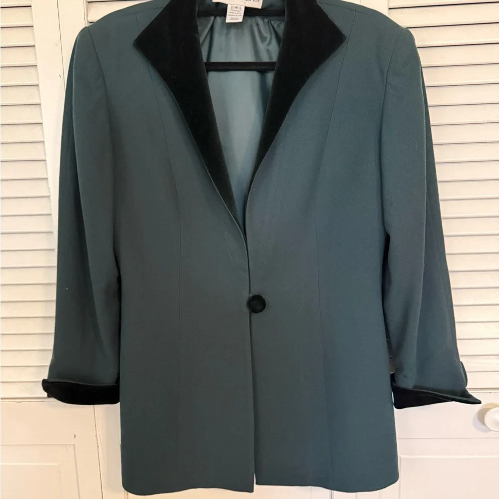 Dior Teal and Black Women's Blazer